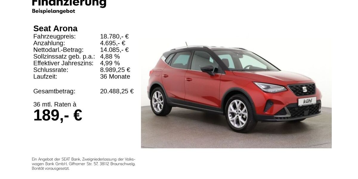 Seat Arona 28.500 km 17.980 € Gifhorn 38518