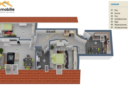 Schöne grosse 3-Raumwohnung 83 m² ruhige Lage in zweiter Reihe - Wohnung Rätzlingen Rätzlingen | Angebot:25536456