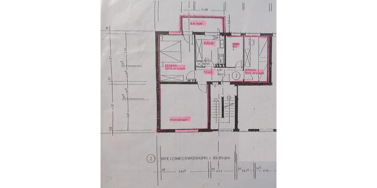 Hochparterre Braunschweig Lehndorf-Watenbüttel - 3 Zimmer, 67 m&sup2;, 605&euro; | Angebot:25415068
