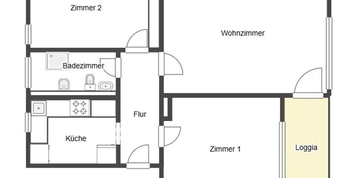 Naturnah und zentral - 3-Zimmer-Wohnung mit Loggia in Braunschweig-Hondelage 3 zimmer