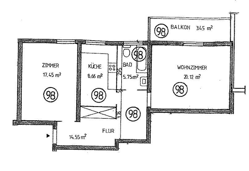 Erdgeschoßwohnung Gifhorn - 2 Zimmer, 70 m&sup2;, 100.000&euro; | Angebot:26560636