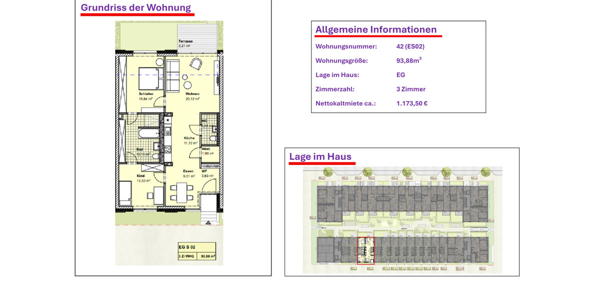 Etagenwohnung Wolfsburg Almke - 3 Zimmer, 87 m&sup2;, 1.094&euro; | Angebot:21201840