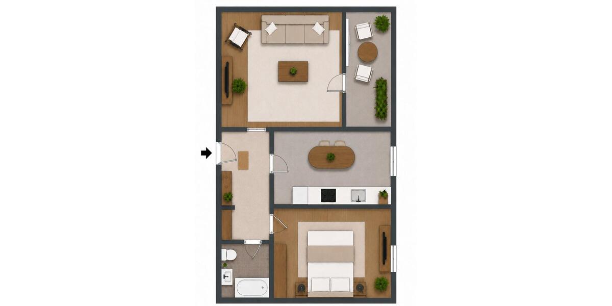 Etagenwohnung Wolfsburg Detmerode - 2 Zimmer, 58 m&sup2;, 89.000&euro; | Angebot:27226428