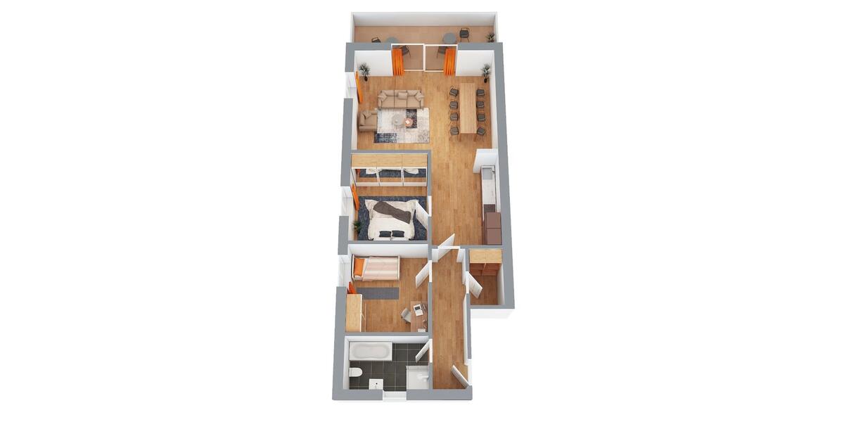 Etagenwohnung Rühen - 3 Zimmer, 82 m&sup2;, 800&euro; | Angebot:24869812