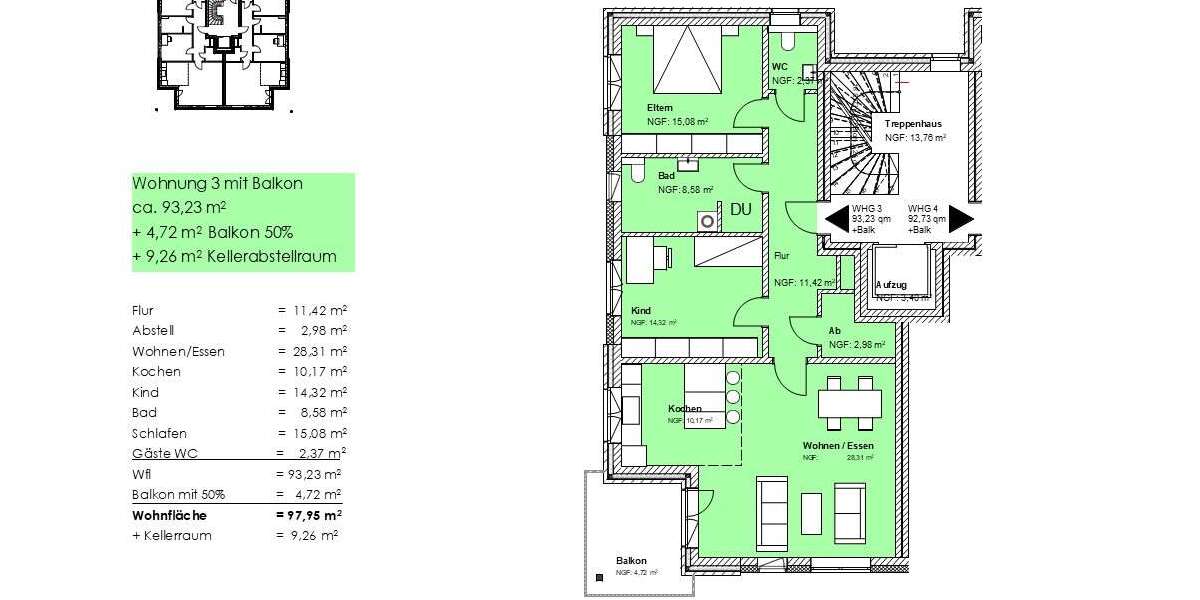 Wohnung zum Kaufen in Niedersachsen - Braunschweig 430.000 € 98 m² 3 zimmer