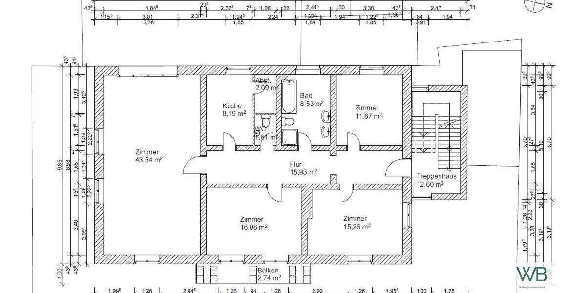 Etagenwohnung Braunschweig Innenstadt - 5 Zimmer, 125 m&sup2;, 625.650&euro; | Angebot:25141470