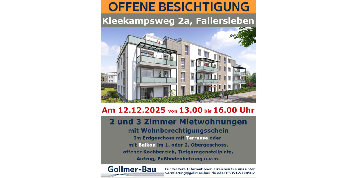 3 Zimmer Neubauwohnungen zur Miete Wolfsburg - WBS erforderlich 3 zimmer