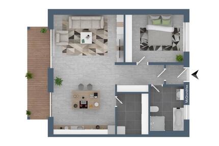 2,5-Zimmer EG Wohnung mit EBK und Stellplatz 2.5 zimmer