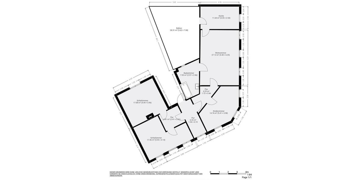 Etagenwohnung Helmstedt - 4 Zimmer, 115 m&sup2;, 1.150&euro; | Angebot:25322320