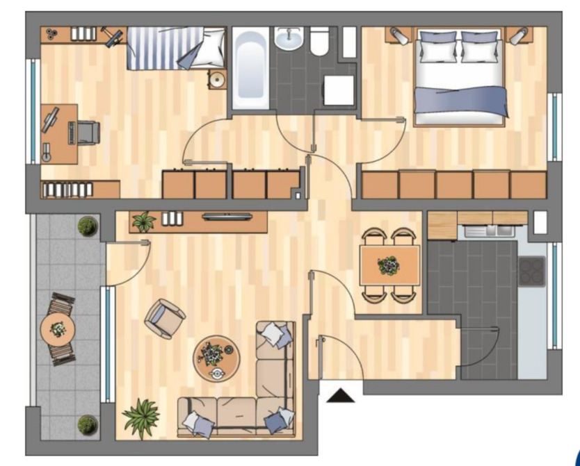 Nachmieter für 3-Zimmer-Wohnung mit Balkon im Weststadt