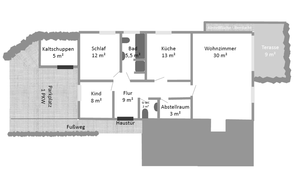 3 Zimmer-Wohnung in Adenbüttel - zentrale Ortslage 3 zimmer
