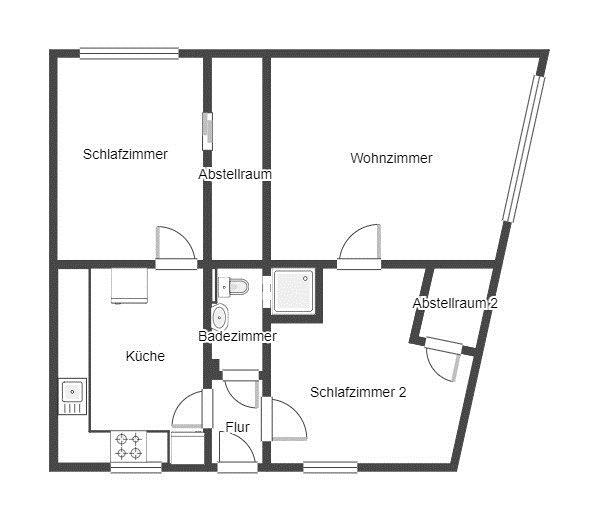 Erdgeschoßwohnung Braunschweig Wabe-Schunter-Beberbach - 3 Zimmer, 82 m&sup2;, 120.000&euro; | Angebot:26266629