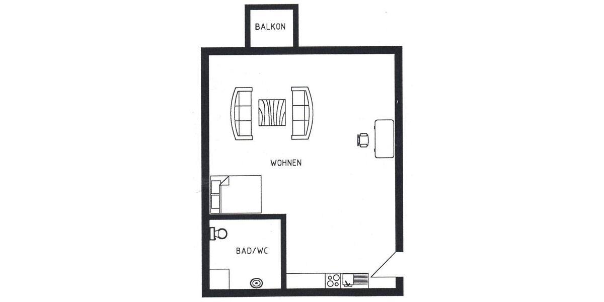 Etagenwohnung Braunschweig Heidberg-Melverode - 1 Zimmer, 23 m&sup2;, 88.000&euro; | Angebot:26996107