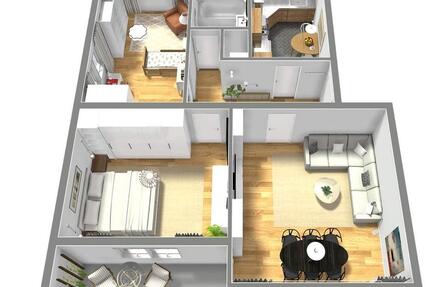 Freie Wohnung (3-Zi. 68 qm Balkon) OHNE Makler in Braunschweig BS