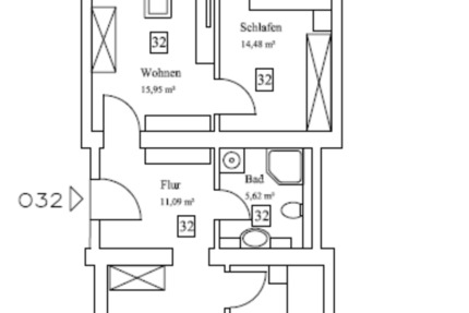 Wohnung Helmstedt - 3 Zimmer, 74 m&sup2;, 529&euro; | Angebot:25365304