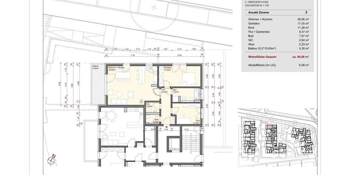 Etagenwohnung Wolfsburg Almke - 3 Zimmer, 94 m&sup2;, 345.000&euro; | Angebot:26188665