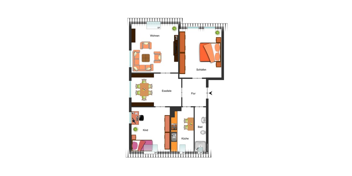 **WG-GEEIGNETE DACHGESCHOSS-WOHNUNG IN HBK-NÄHE BRAUNSCHWEIGS** - Dachgeschoßwohnung Braunschweig Westliches Ringgebiet | Angebot:25792435