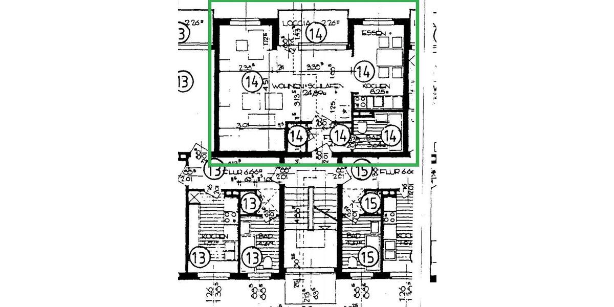 Etagenwohnung Helmstedt - 1 Zimmer, 42 m&sup2;, 470&euro; | Angebot:25338963