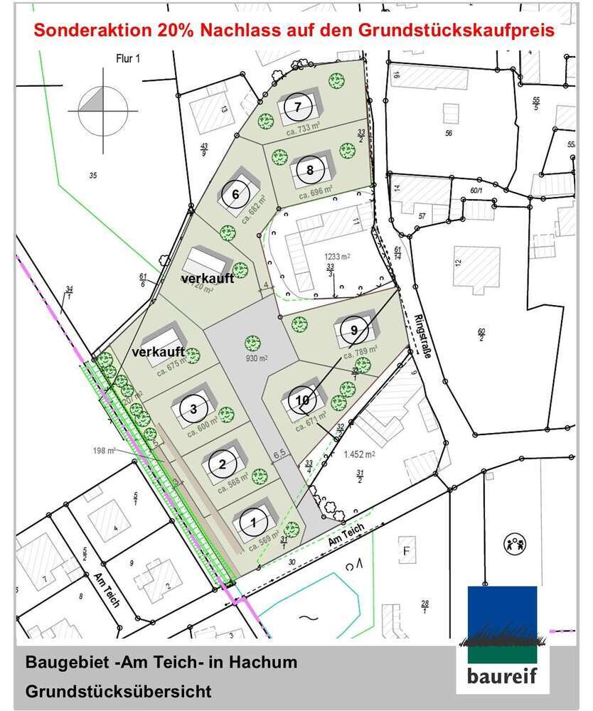 Grundstück zu verkaufen in Hachum (Evessen) 84.000 € 600 m²