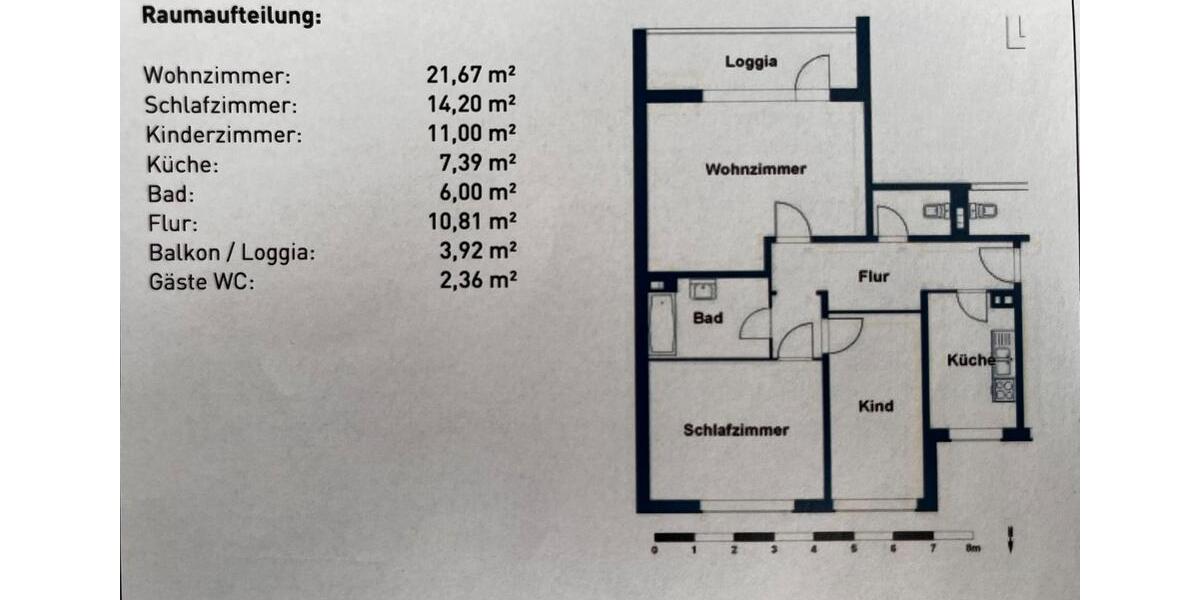 Etagenwohnung Wolfsburg Detmerode - 3 Zimmer, 78 m&sup2;, 139.000&euro; | Angebot:26129803