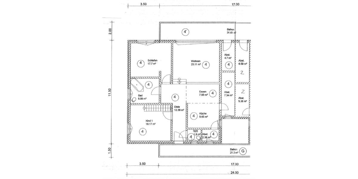 Etagenwohnung Velpke - 4.5 Zimmer, 147 m&sup2;, 1.240&euro; | Angebot:26406029