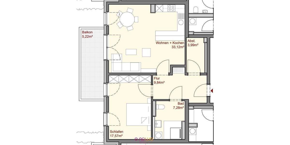 Etagenwohnung Wolfsburg Reislingen - 2 Zimmer, 77 m&sup2;, 280.000&euro; | Angebot:25245078