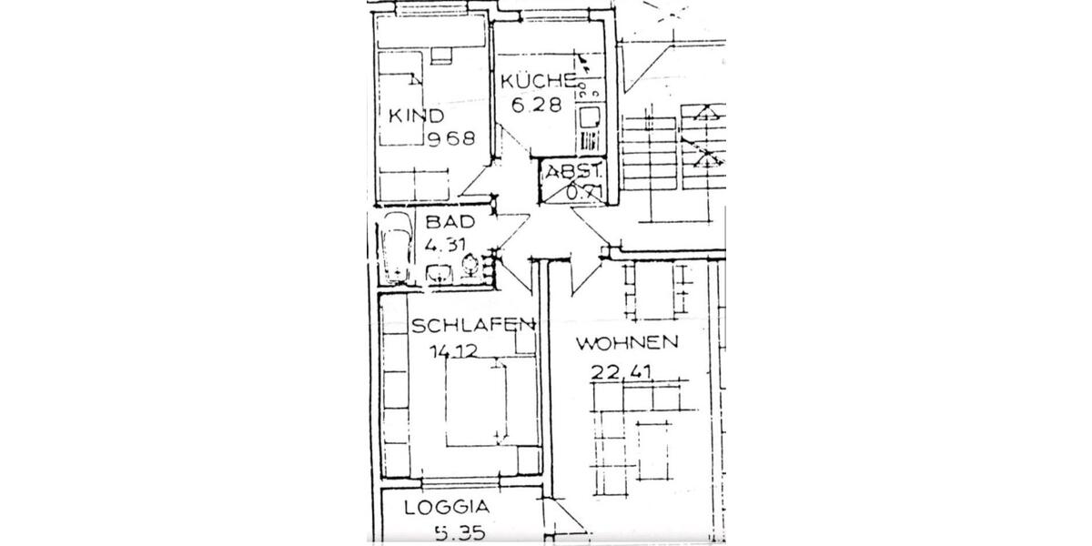 Etagenwohnung Gifhorn - 3 Zimmer, 62 m&sup2;, 176.500&euro; | Angebot:23836416