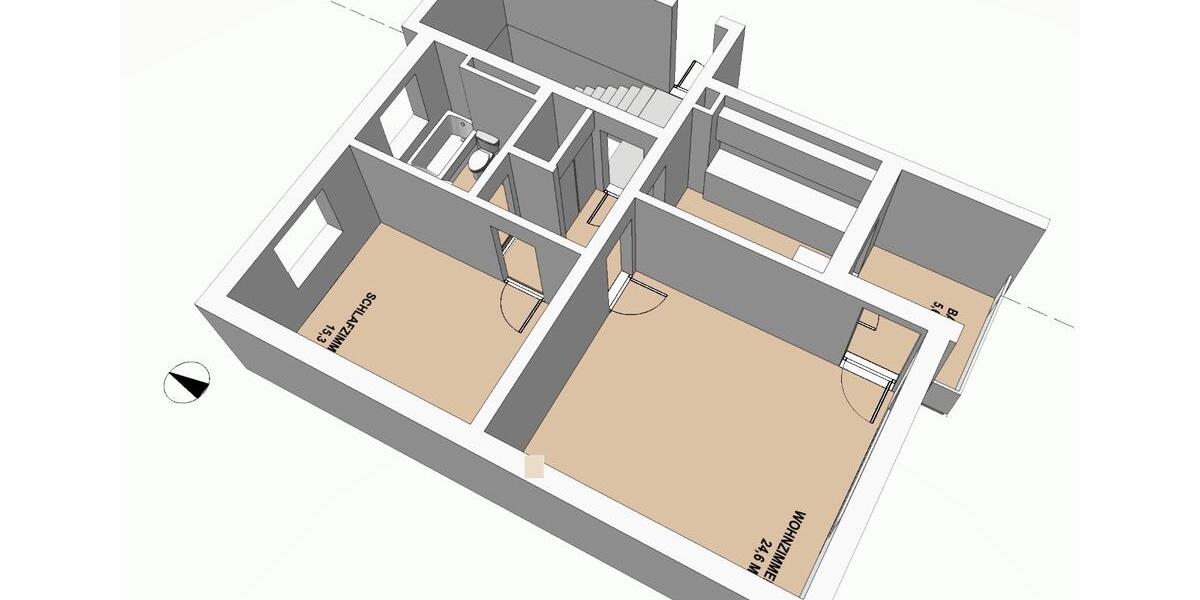 Etagenwohnung Braunschweig Timmerlah-Geitelde-Stiddien - 2 Zimmer, 63 m&sup2;, 120.000&euro; | Angebot:26517223