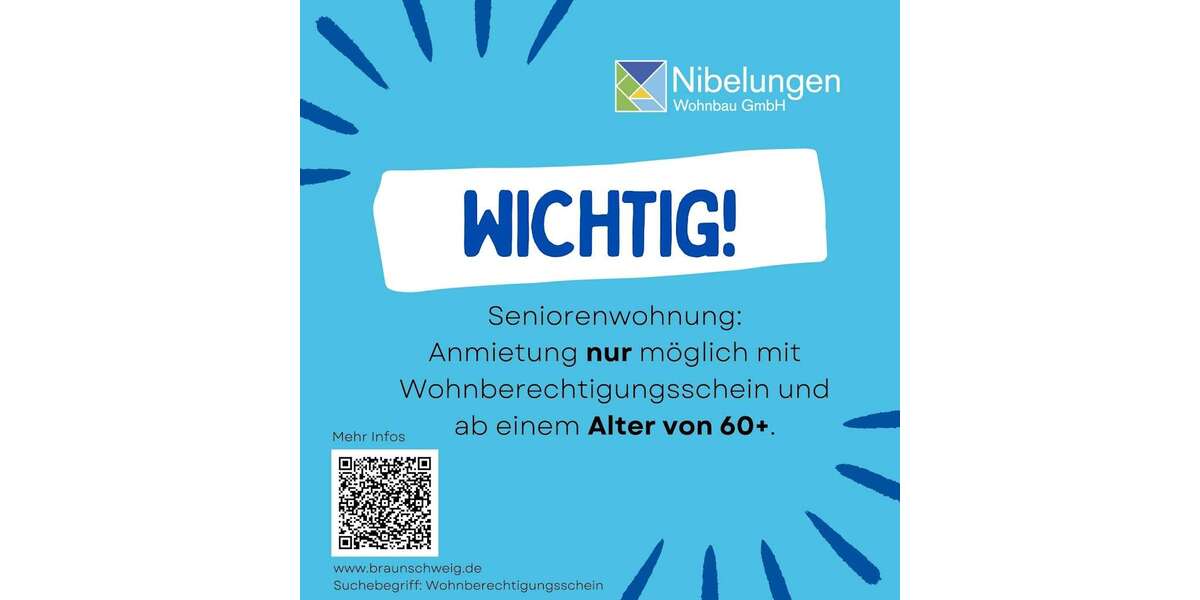Wohnung zum Mieten in Braunschweig 251,50 € 42.34 m² 2 zimmer