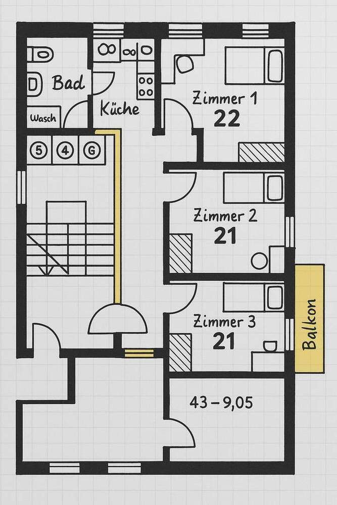 Wohnung zum Kaufen in Braunschweig 260.000 € 58 m²