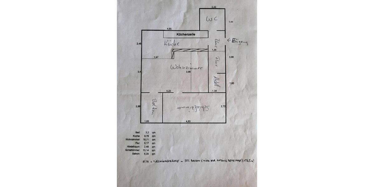 Etagenwohnung Wolfsburg Detmerode - 2 Zimmer, 56 m&sup2;, 108.000&euro; | Angebot:26884756