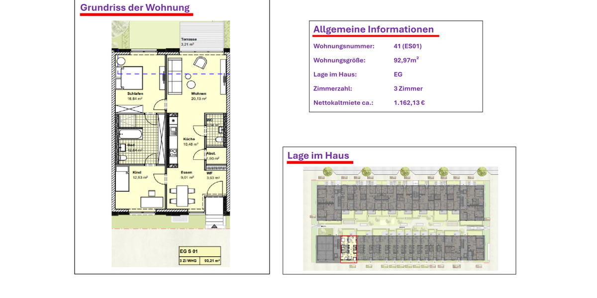 Etagenwohnung Wolfsburg Almke - 3 Zimmer, 87 m&sup2;, 1.094&euro; | Angebot:21201840