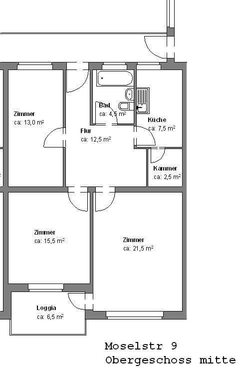 Wohnung zum Mieten in Braunschweig 536 € 74.51 m²