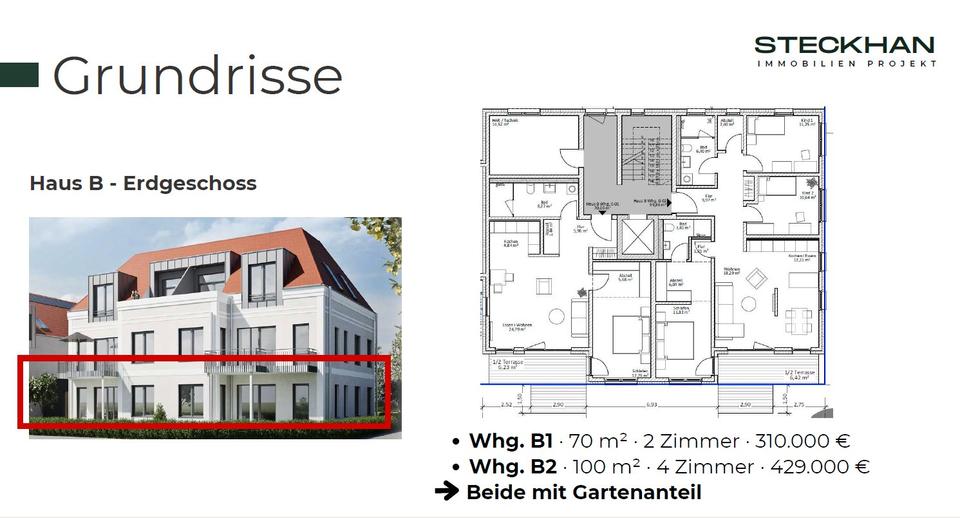 Etagenwohnung Schwülper - 4 Zimmer, 100 m&sup2;, 429.000&euro; | Angebot:26678568