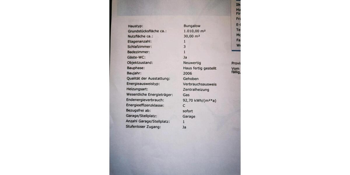 Bungalow Calberlah - 4 Zimmer, 150 m&sup2;, 420.000&euro; | Angebot:25838825