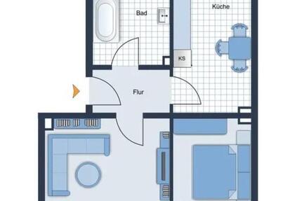 Wohnung Braunschweig Heidberg-Melverode - 2 Zimmer, 48 m&sup2;, 370&euro; | Angebot:25406393