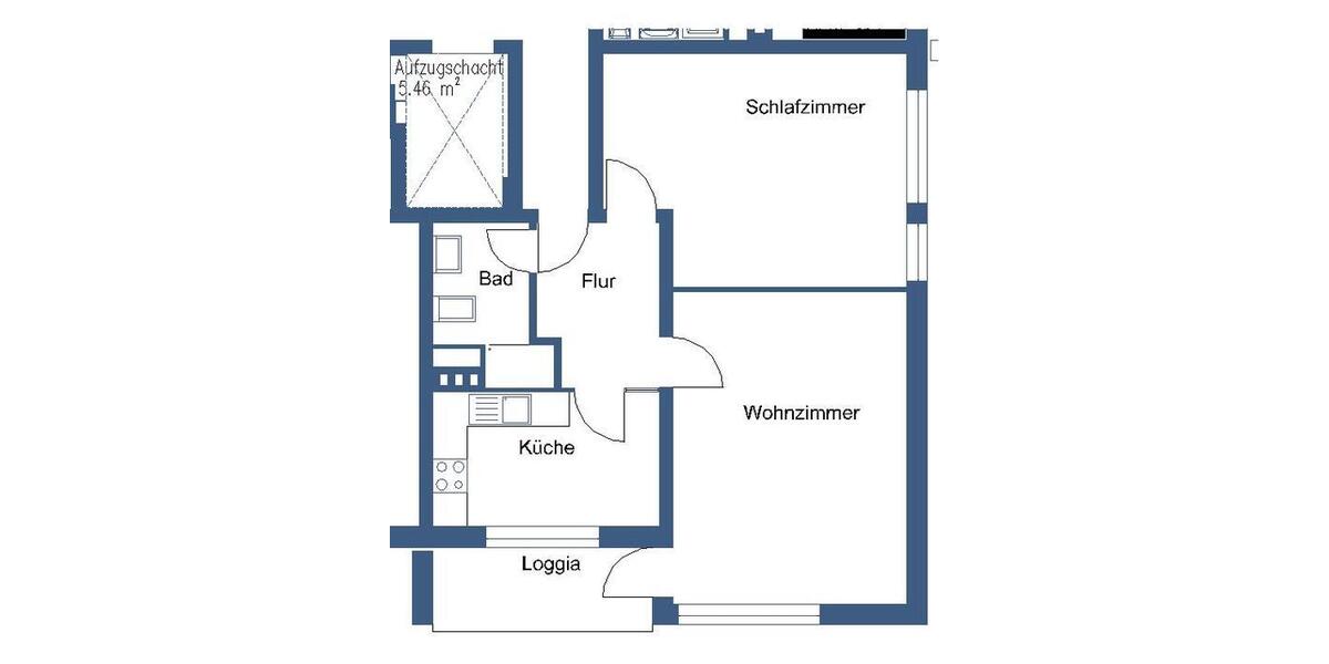 Etagenwohnung Wolfsburg Detmerode - 2 Zimmer, 64 m&sup2;, 577&euro; | Angebot:26196664