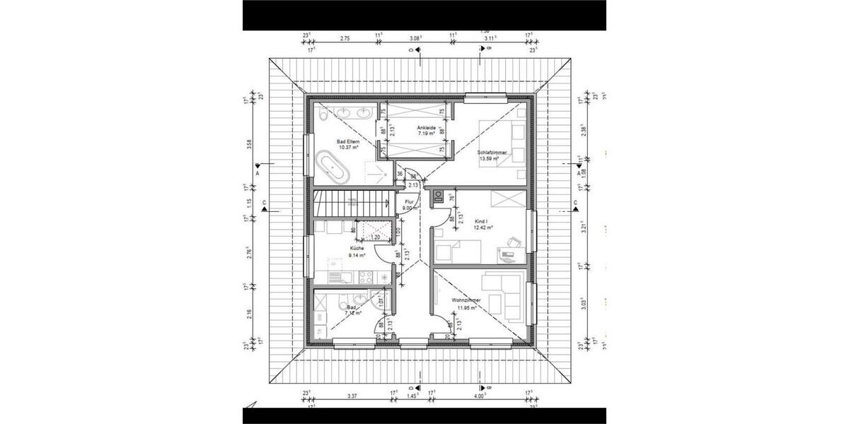 Moderne 3-Zimmer-Obergeschosswohnung 3 zimmer