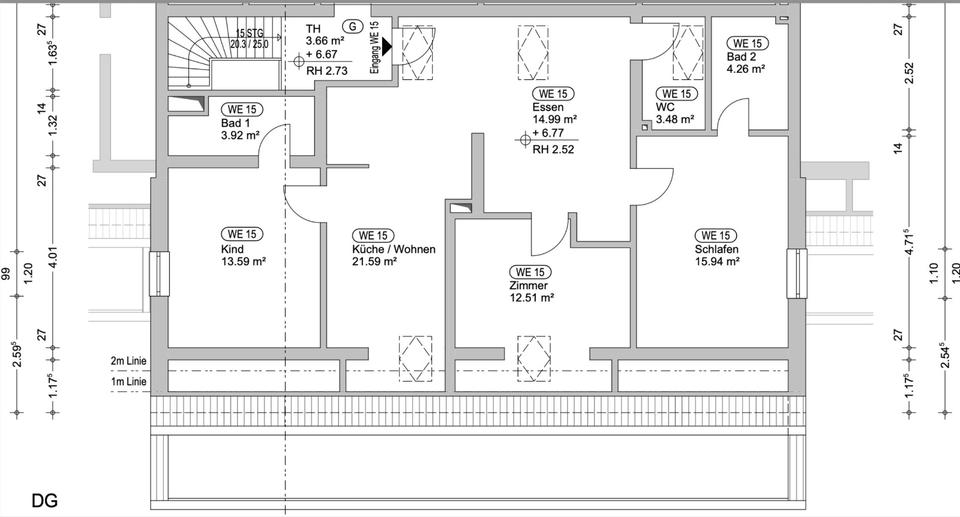 Dachgeschoßwohnung Rühen - 4 Zimmer, 81 m&sup2;, 655&euro; | Angebot:25869736