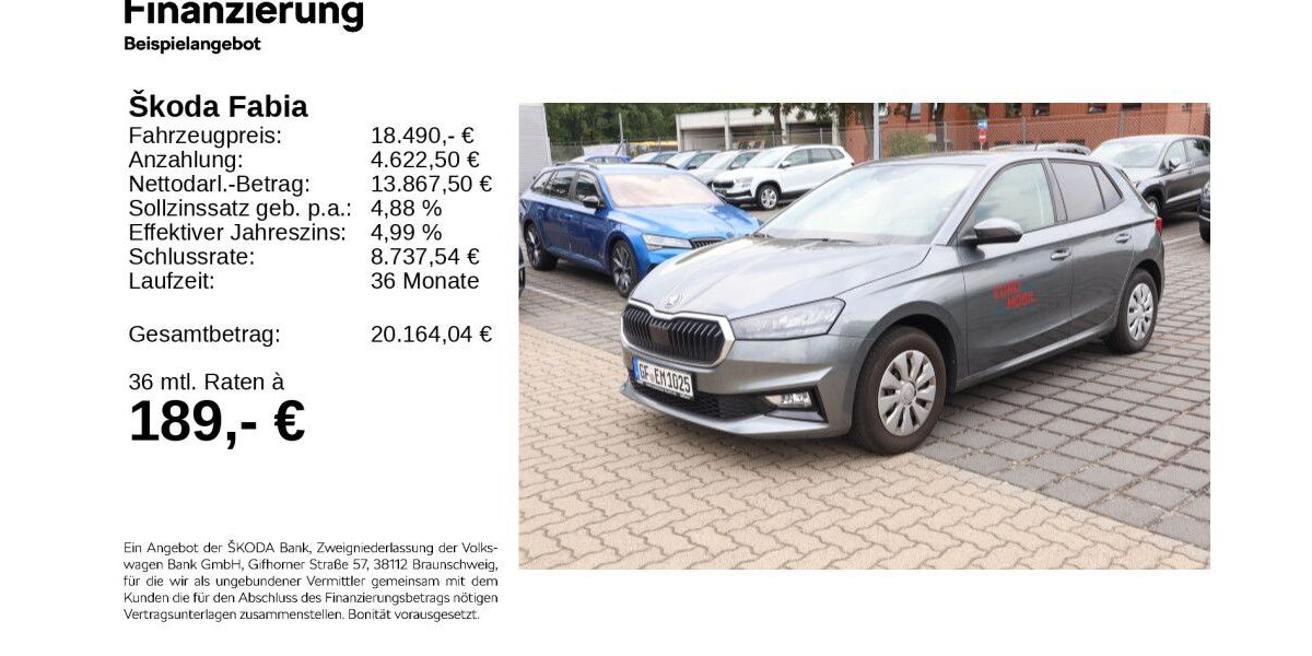 Skoda Fabia 8.500 km 18.290 € Gifhorn 38518