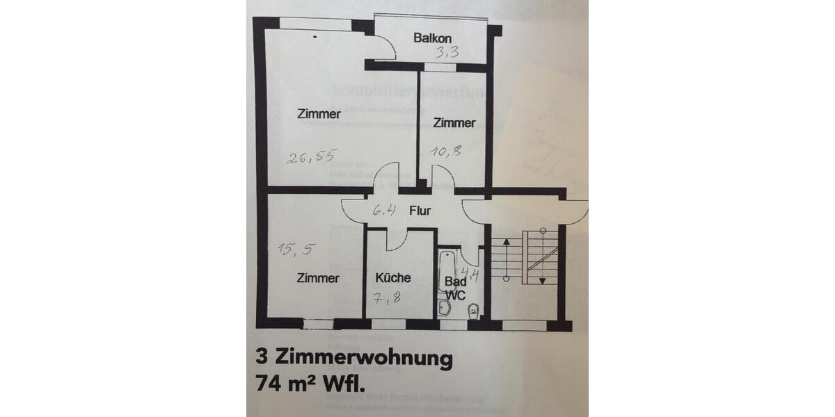 3 Zimmer 74qm Eigentumswohnung m Balkon Braunschweig Gliesmarode 3 zimmer