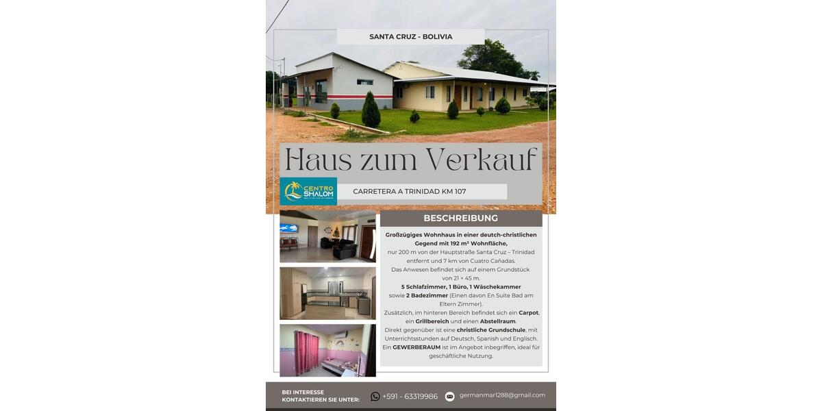 Haus in Südamerika 8 zimmer