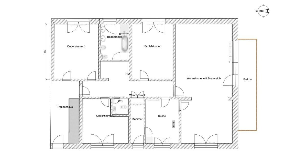 Etagenwohnung Wasbüttel - 5 Zimmer, 162 m&sup2;, 1.250&euro; | Angebot:24689990