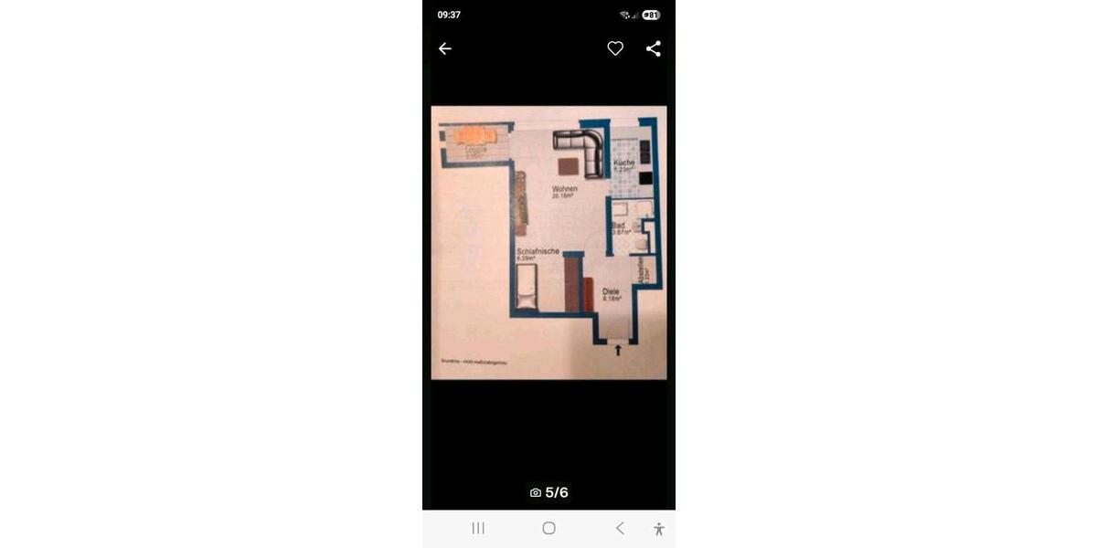 Etagenwohnung Wolfsburg Detmerode - 1.5 Zimmer, 45 m&sup2;, 98.000&euro; | Angebot:26578351