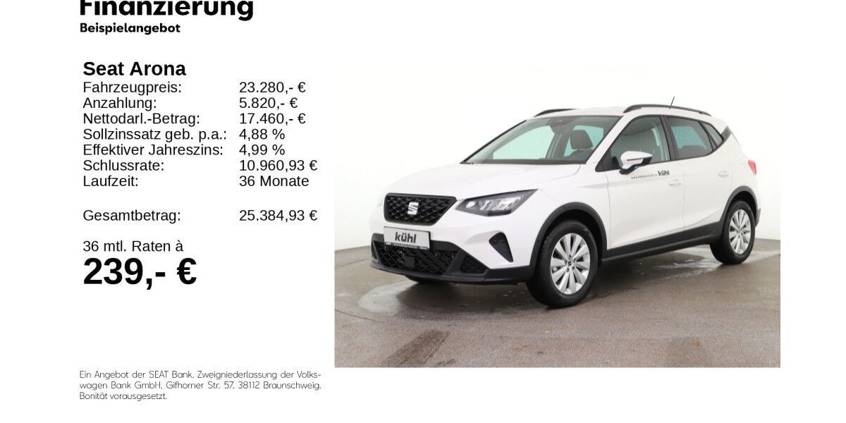 Seat Arona 5.500 km 21.780 &euro; Gifhorn 38518