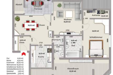 Wohnung Wolfsburg Detmerode - 2.5 Zimmer, 74 m&sup2;, 650&euro; | Angebot:26679205