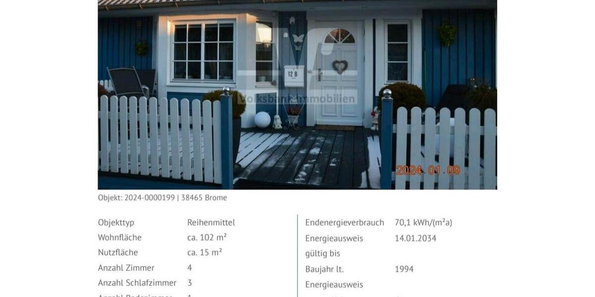 Reihenhaus Brome - 4 Zimmer, 102 m&sup2;, 209.000&euro; | Angebot:26904423
