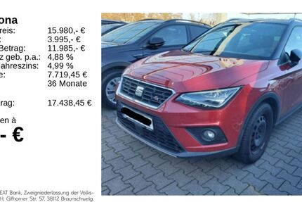 Seat Arona 73.950 km 15.780 &euro; Gifhorn 38518