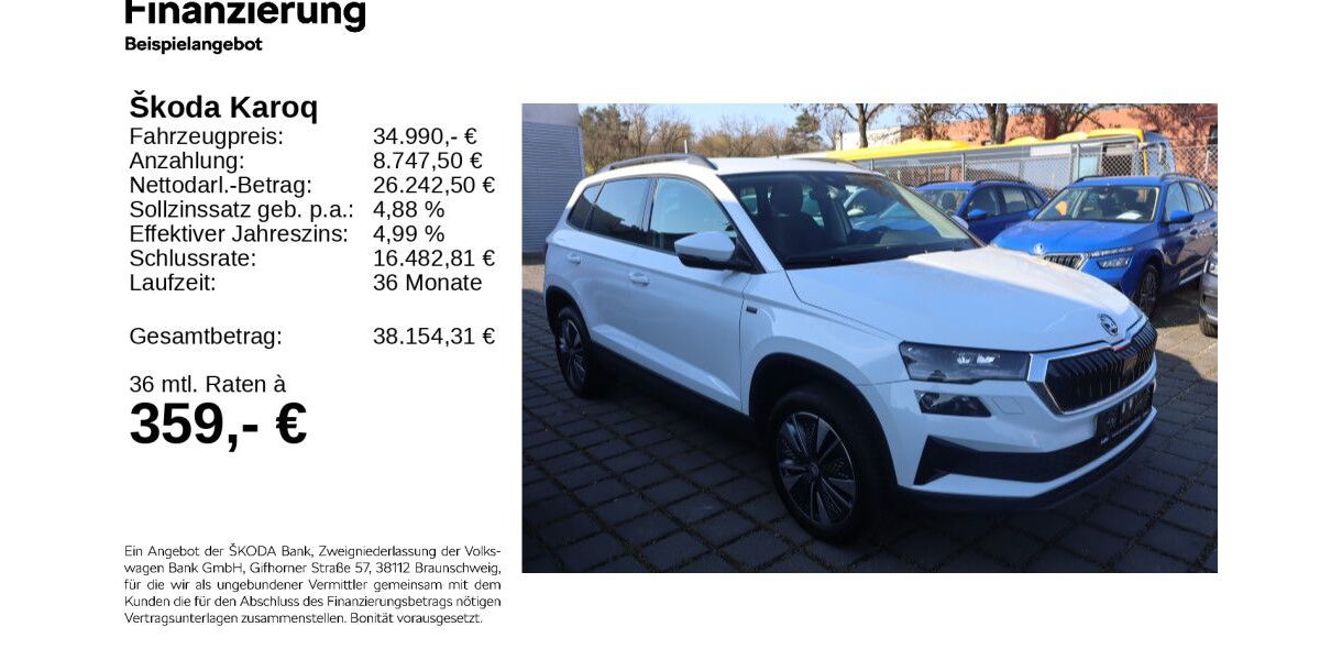 Skoda Karoq 26.532 km 34.840 &euro; Gifhorn 38518