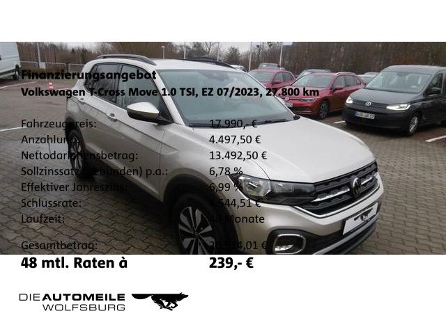 VW T-Cross 27.800 km 17.990 &euro; Wolfsburg 38448
